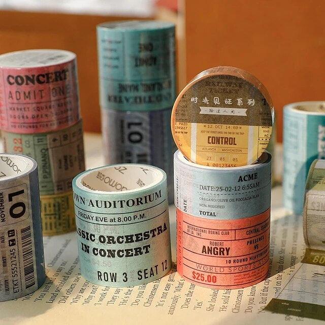 Old Ticket Travel Series Washi Tape - Journal Carnival