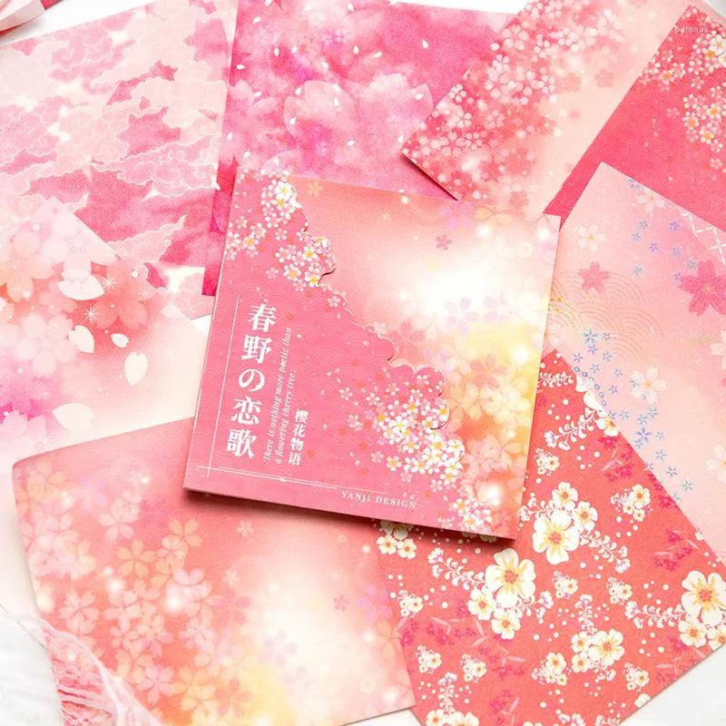 Japanese Flowers Series Scrapbook Paper - Journal Carnival