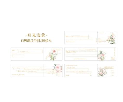 Summer flower letter series memo papers - Journal Carnival