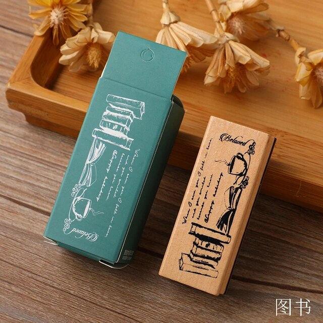 Wooden Rubber Stamps - Journal Carnival