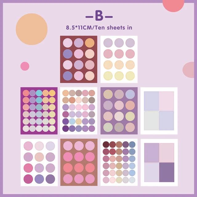 Multi-color Dot Pocket Sticker - Journal Carnival