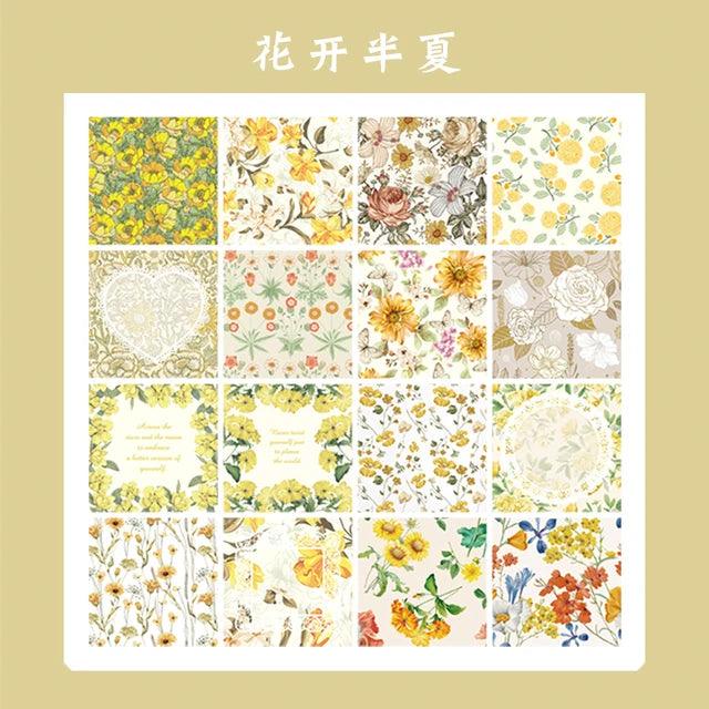 Vintage Fresh Floral Label Boxed Sticker - Journal Carnival