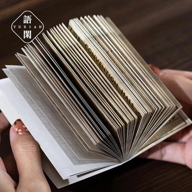 Retro society bronzed Paper Book - Journal Carnival