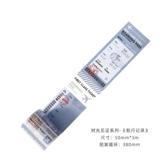 Old Ticket Travel Series Washi Tape - Journal Carnival
