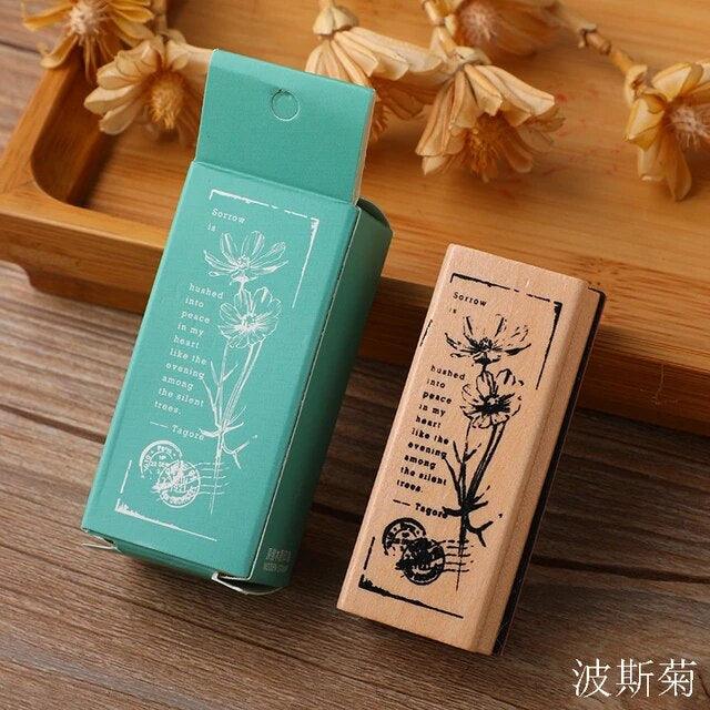 Wooden Rubber Stamps - Journal Carnival