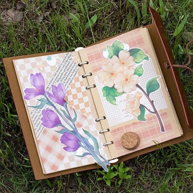 Large Size Flower Aesthetic Stickers - Journal Carnival