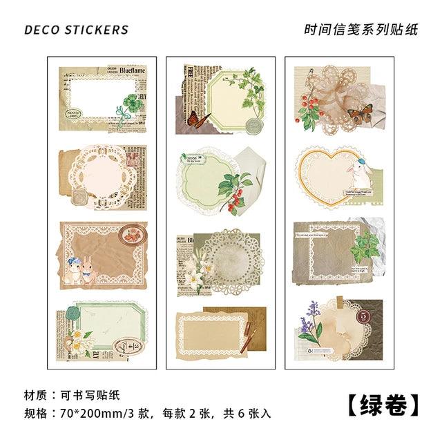 Vintage Time Letterhead Label Stickers - Journal Carnival