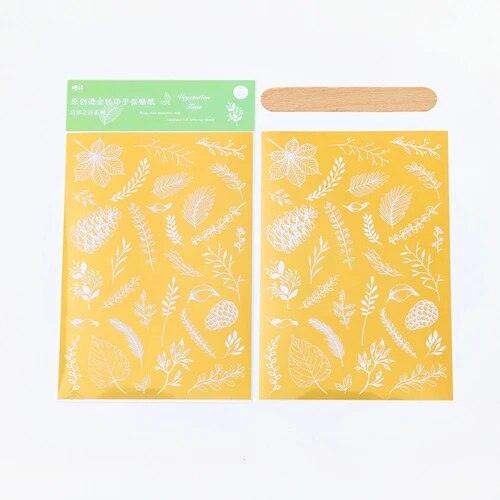 Gold foil Rub-On stickers - Journal Carnival