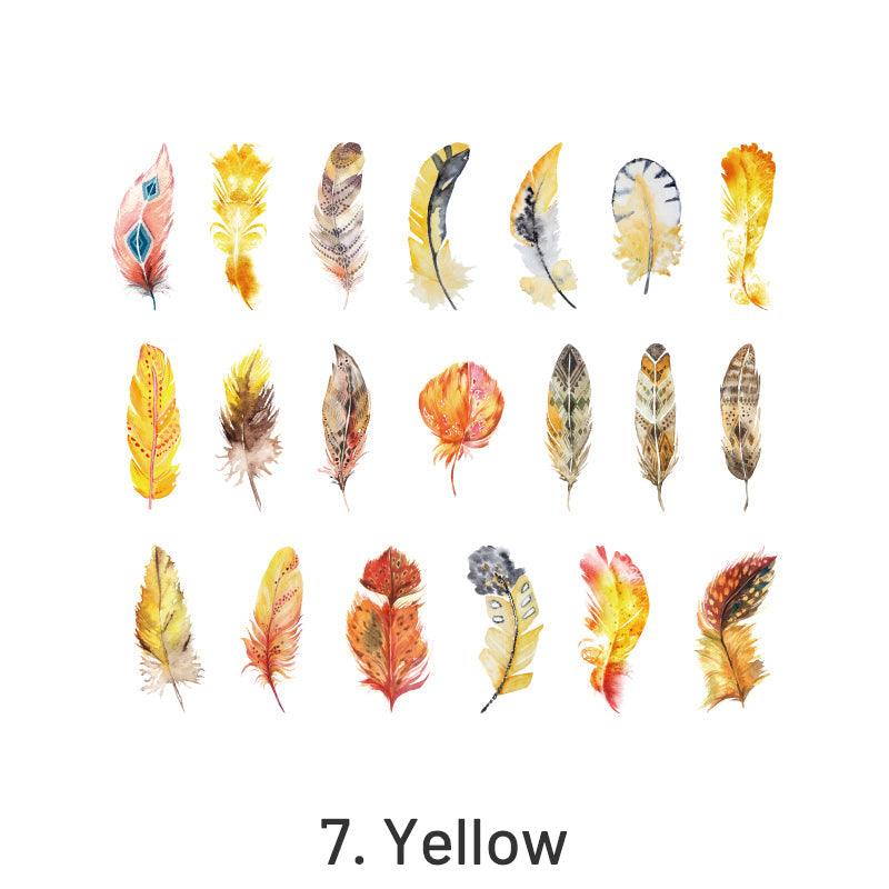 Colorful Feather Pet Sticker - Journal Carnival