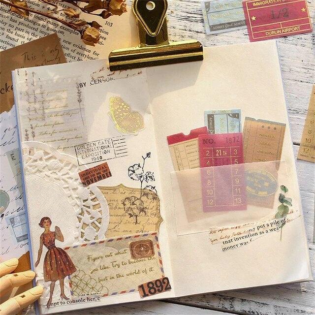 Vintage bronzing Stickers - Journal Carnival