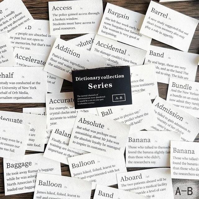 Dark Slate Gray Dictionary Collection Pocket Sticker Book