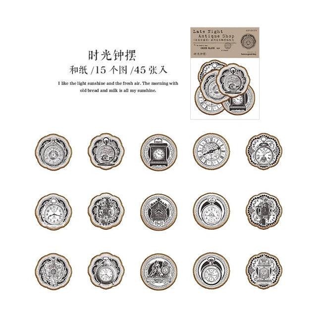 Mini Antique Stamp Stickers - Journal Carnival