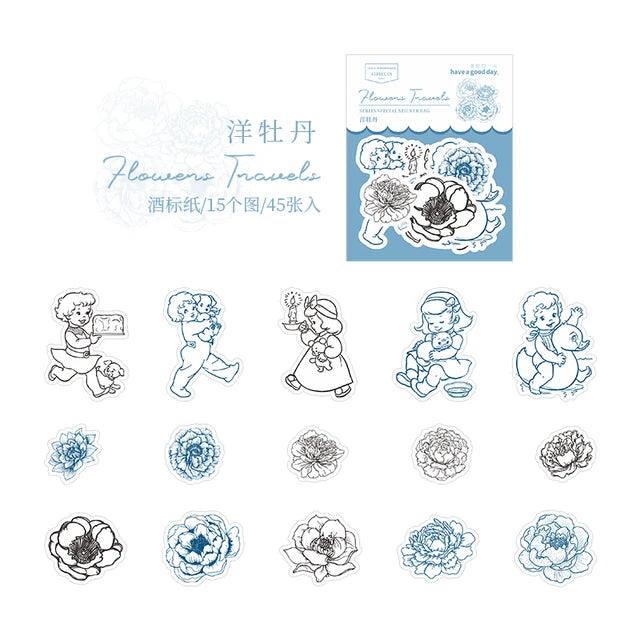 Flower Travel Series Sticker - Journal Carnival