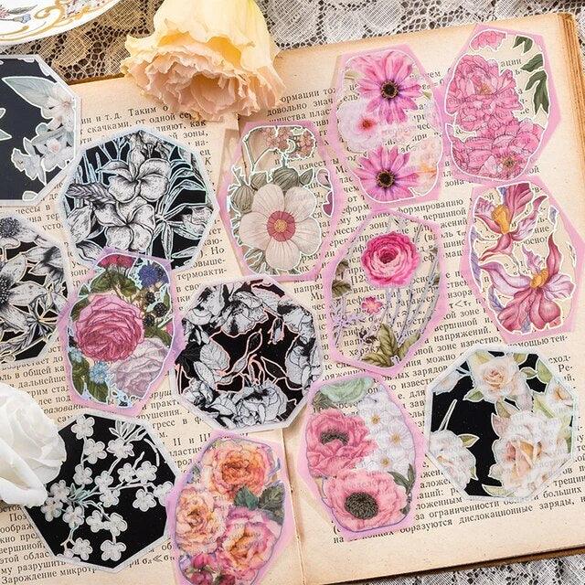 Silver Flower Pet Laser Sticker - Journal Carnival