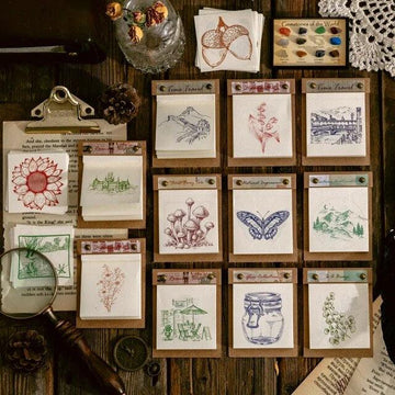 Retro message material paper pad - Journal Carnival