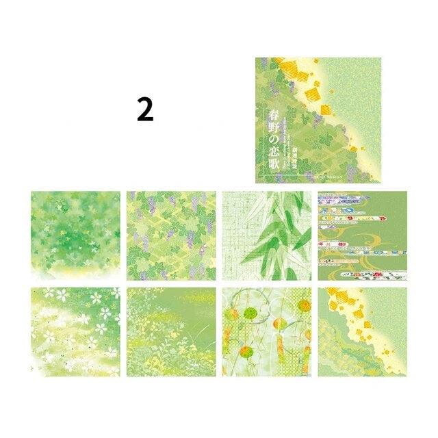 Japanese Flowers Series Scrapbook Paper - Journal Carnival