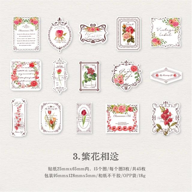 Flower Border Washi Stickers - Journal Carnival