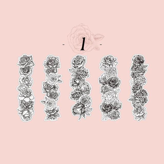 Vintage Die-Cut Floral Stickers - Journal Carnival
