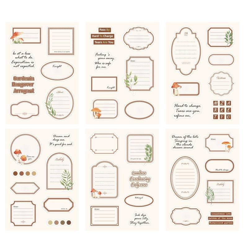 Garden Walk Series Label Stickers - Journal Carnival