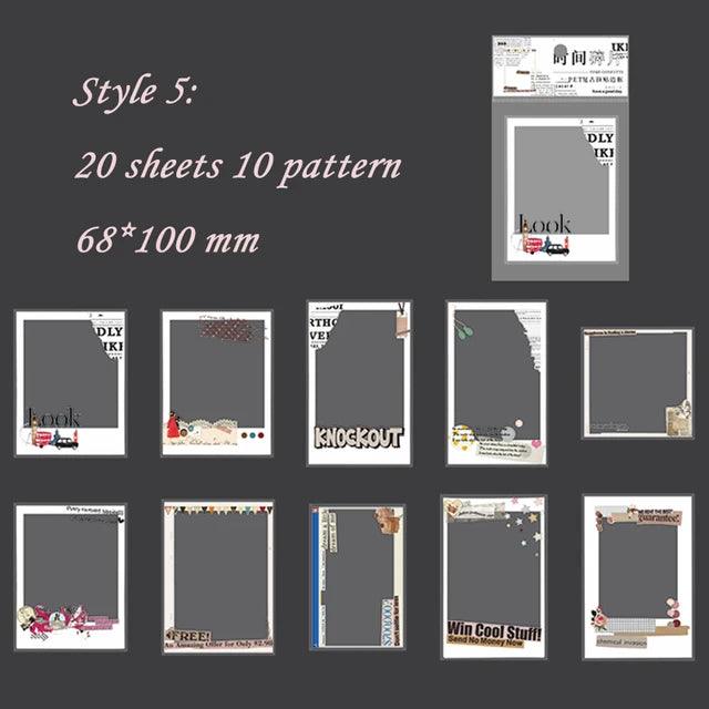Slate Design Sticker Vintage Frame Stickers