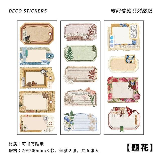 Vintage Time Letterhead Label Stickers - Journal Carnival