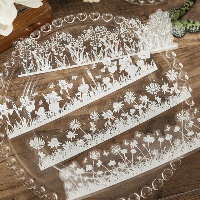 Retro Floral border Sticker - Journal Carnival