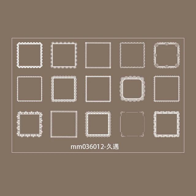 Lace Style pet frame stickers - Journal Carnival