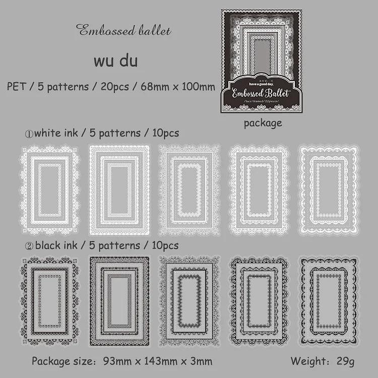 Lace Border Die Cut Pet Sticker - Journal Carnival