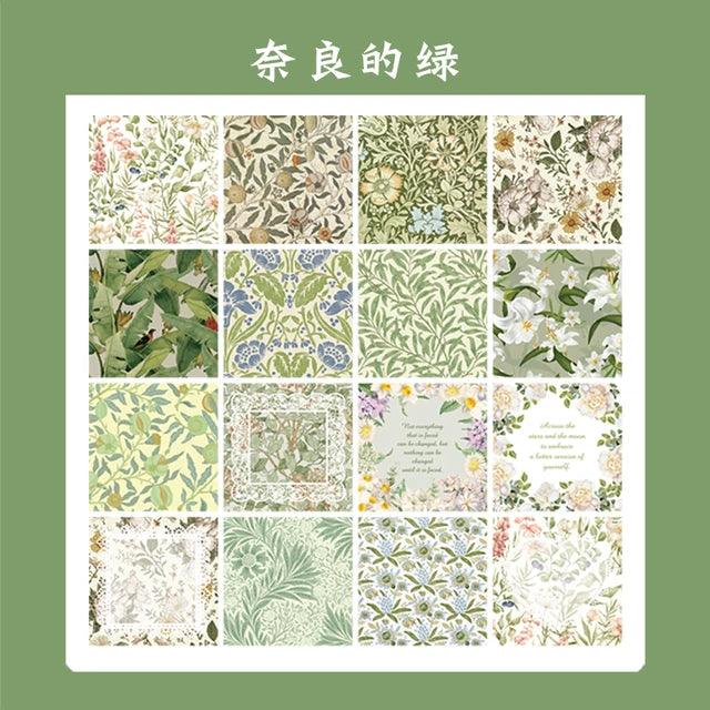 Vintage Fresh Floral Label Boxed Sticker - Journal Carnival