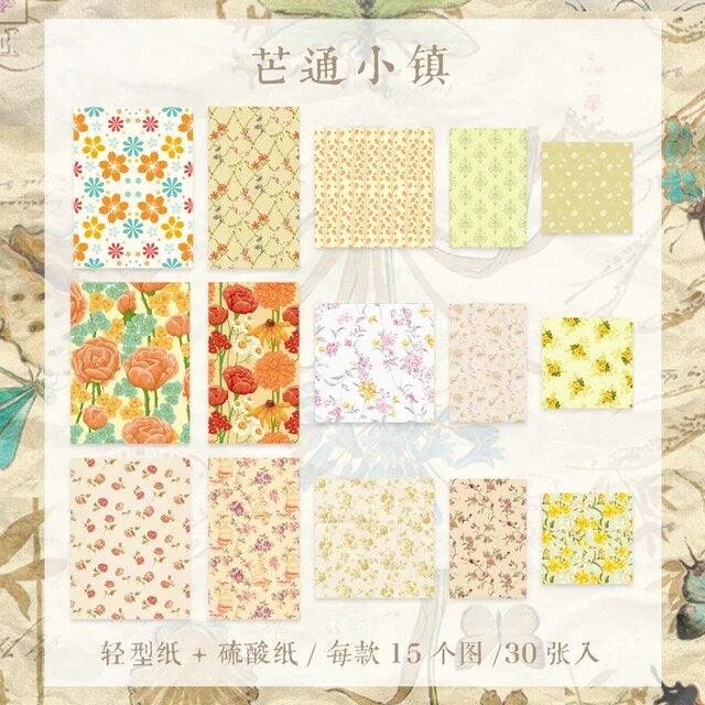 Vintage Garden Letter Series Material Paper - Journal Carnival