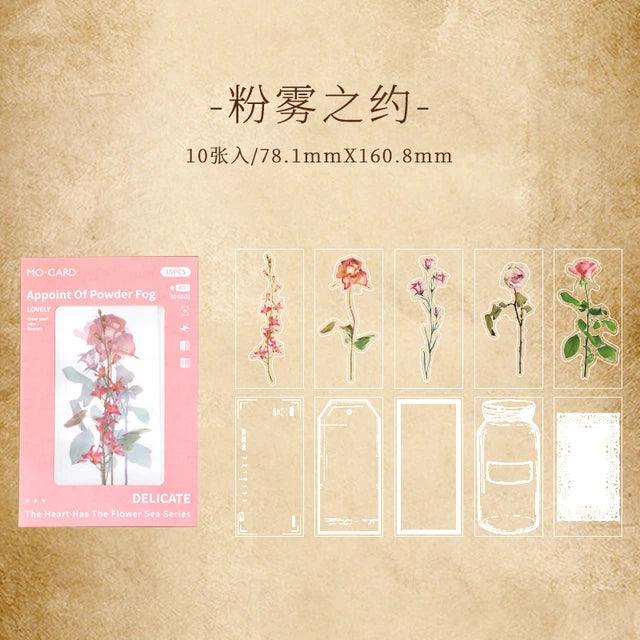 Flower in Bottle Series Pet Stickers - Journal Carnival