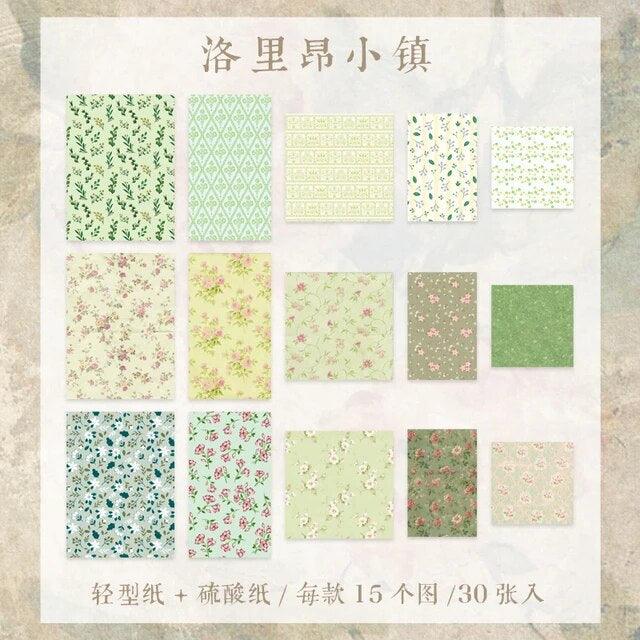 Vintage Garden Letter Series Material Paper - Journal Carnival