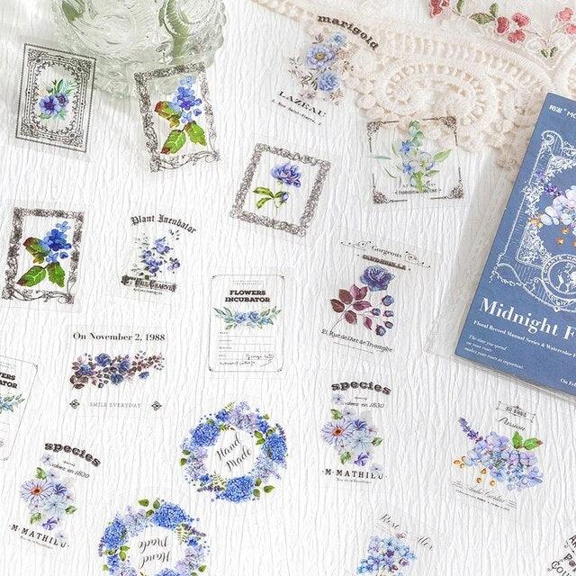 Floral note series stickers - Journal Carnival