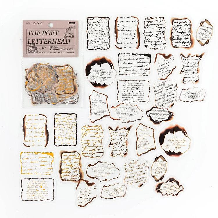 Vintage Bronzing Stickers - Journal Carnival