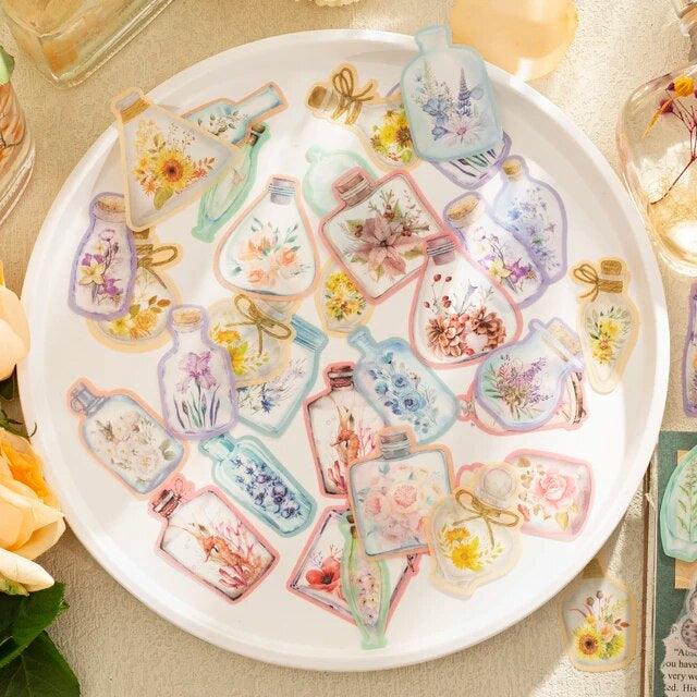 Flower in Bottle Series Pet Sticker - Journal Carnival