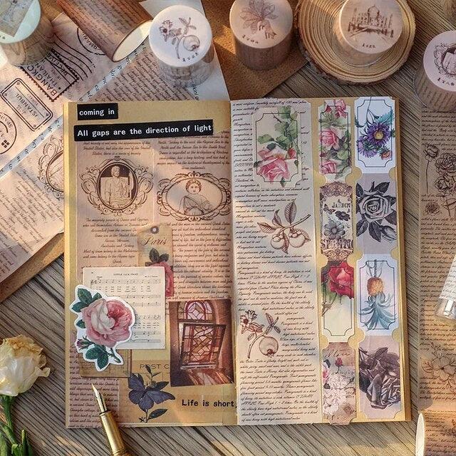 Vintage Style Washi Tape - Journal Carnival