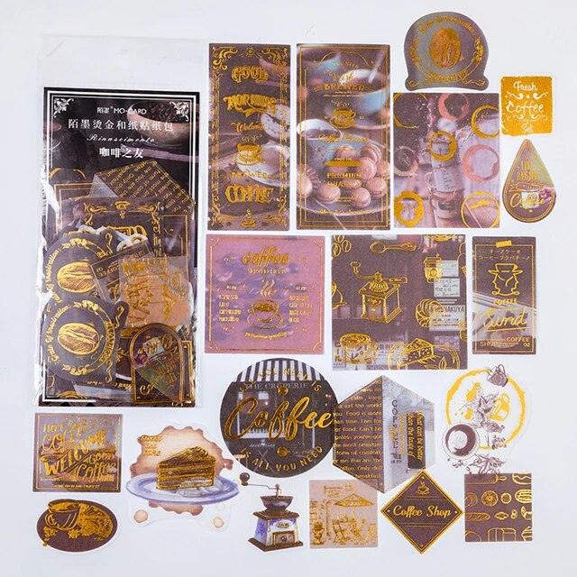 Gold Foil Scrapbook Sticker - Journal Carnival