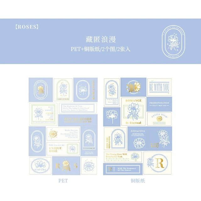 The Tender Rose Series Pet Stickers - Journal Carnival