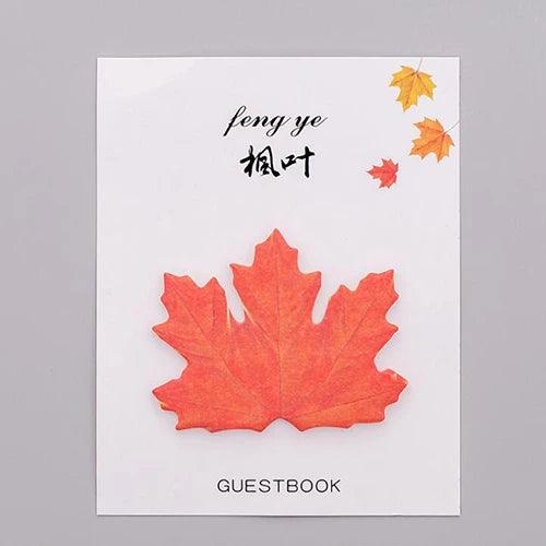 Kawaii Leaf Design Sticky Notes - Journal Carnival
