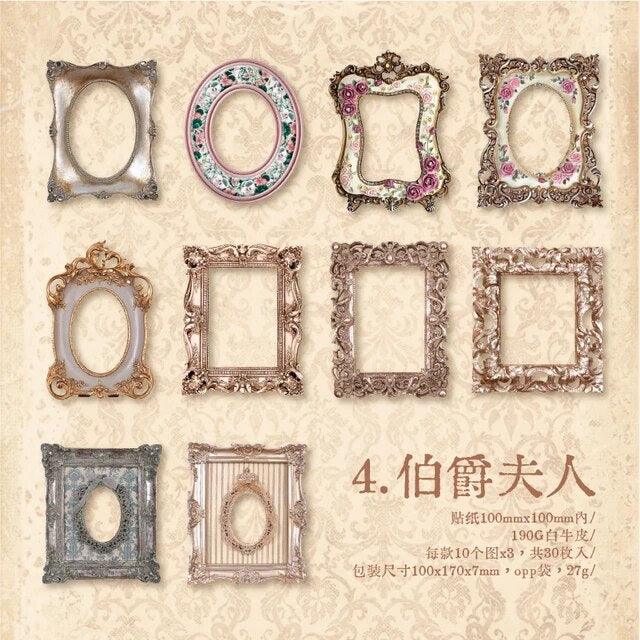 Vintage Hollow Border Paper Frames - Journal Carnival