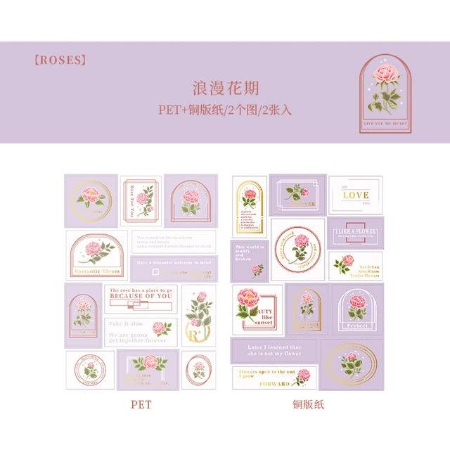 The Tender Rose Series Pet Stickers - Journal Carnival