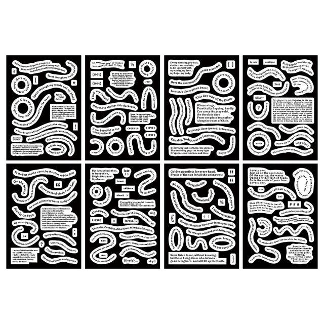 Vintage Text Collection Stickers - Journal Carnival