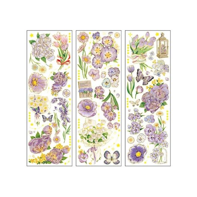 Dazzling Flowers Series Pet Stickers - Journal Carnival