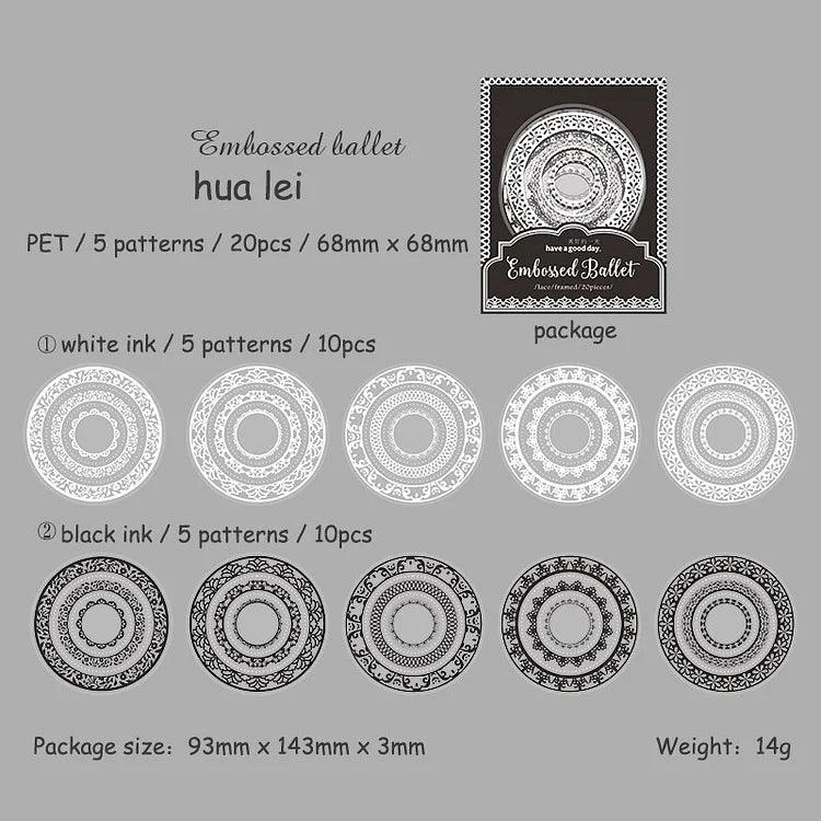 Lace Border Die Cut Pet Sticker - Journal Carnival