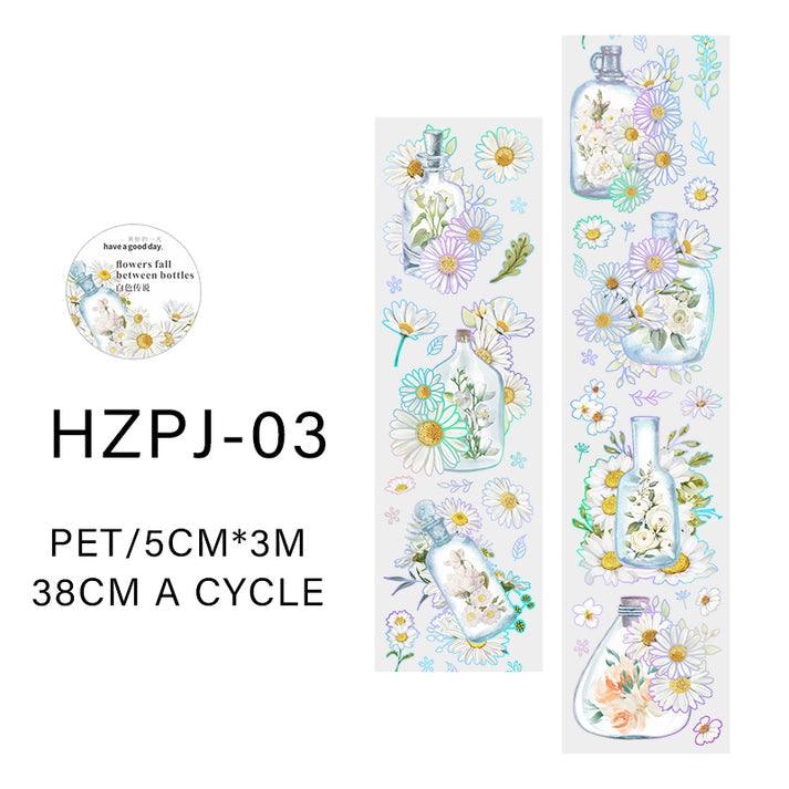 Lavender Flower fall between bottles series pet tape