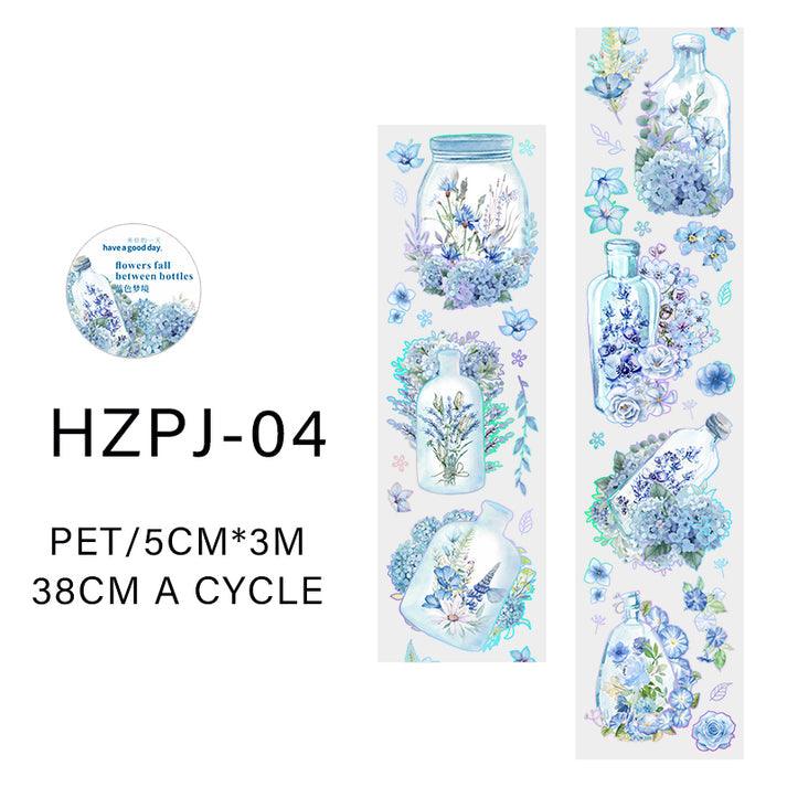 Flower fall between bottles series pet tape loop - Journal Carnival