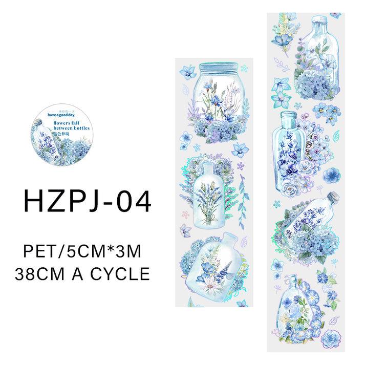 Lavender Flower fall between bottles series pet tape