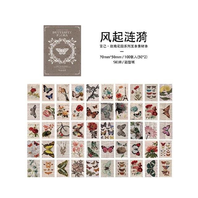 Vintage Flower Notes Paper Book - Journal Carnival