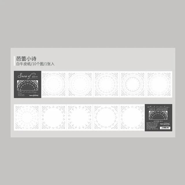Hollow Lace Folded Card Paper - Journal Carnival