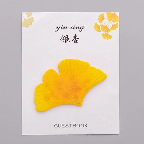 Kawaii Leaf Design Sticky Notes - Journal Carnival